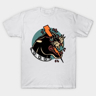 thunder panther tattoo tshirt T-Shirt